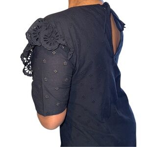 Sanctuary Black Eyelet  Mini Dress Size S